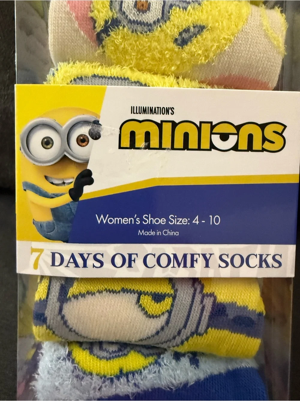 Kohl's Minions 7-Pack Women's Comfy Socks - Yellow, Blue